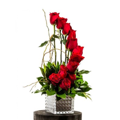 Red Rose Vase Arrangement