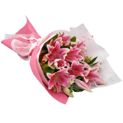 Pink Lilly Flowers Bouquet